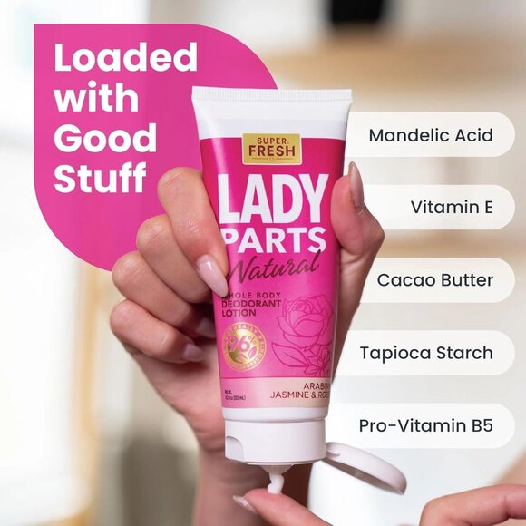 Lady Parts Natural Deodorant Lotion for Private Parts & Body/Arabian Jasmine/ros - Picture 3 of 9